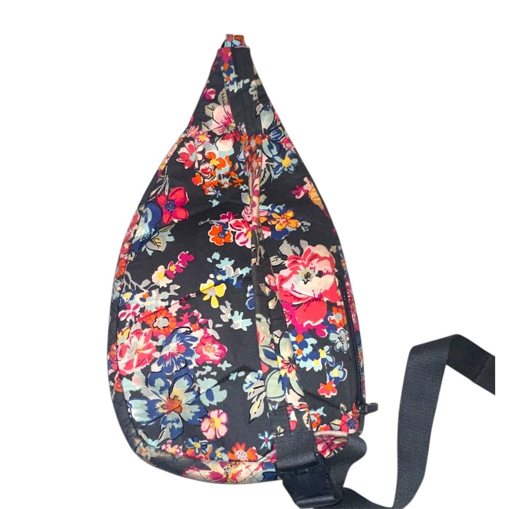 Vera Bradley Quilted Sling Backpack + Matching Wallet Floral Crossbody Travel - Picture 2 of 10
